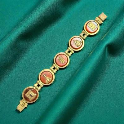 Vintage paris theme link bracelet