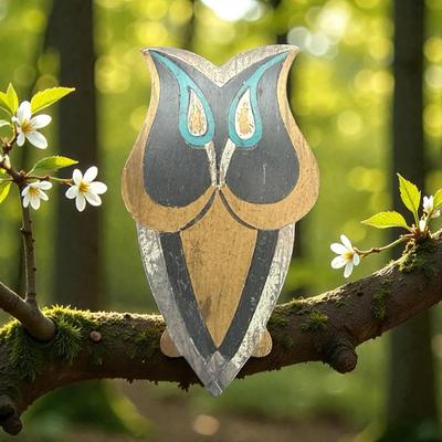 Cecilio tono pedra negra sterling turquoise owl