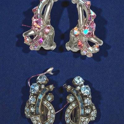 Hollycraft 1955 1957 clip earrings