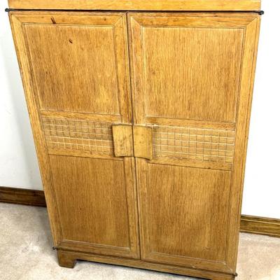MCM Solid Wood Bar Cabinet **Needs Polish