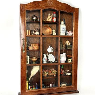 Hanging Shadow Box with Included Tchotchkes 