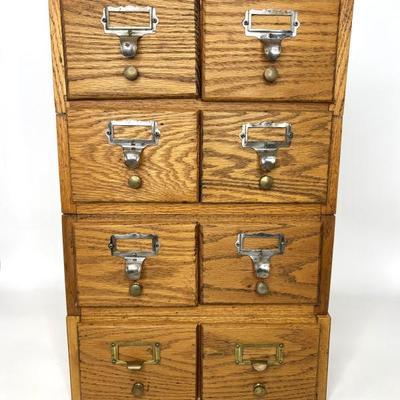 Set of 4 Vintage Card Catalogue Boxes 