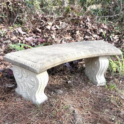 Cast Cement Garden Bench #1