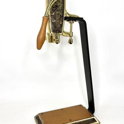 Vintage Vinaire Brass Table Top Corkscrew Wine Opener