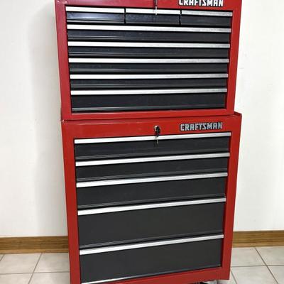 Craftsman Two-Part Rolling Tool Chest with Keys