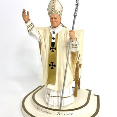Danbury Mint Millennium Blessings Pope John Paul II Statue