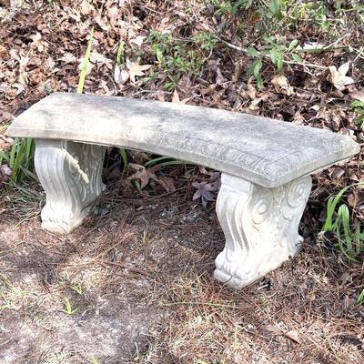 Cast Cement Garden Bench #2