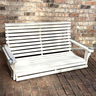 White Bench Swing