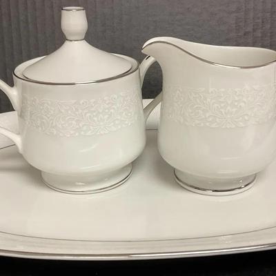 “Saltmann Weiden” Platter, “Empress” Creamer and Sugar Bowl