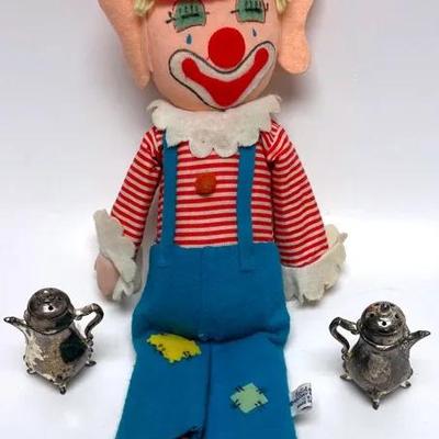 Vintage Clown Doll and Shakers