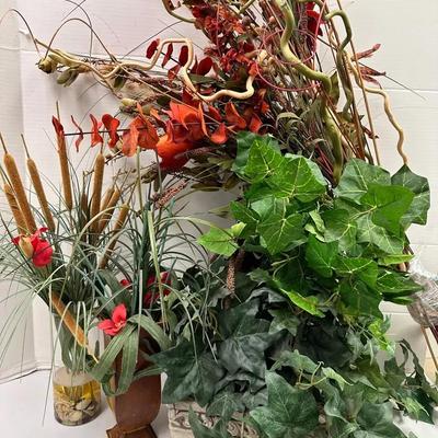Floral Arrangement with Ivy and Decorative Planter 