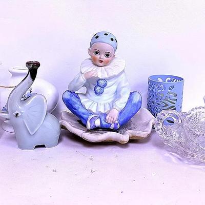 Vintage Glass Vases and Candle Holders 