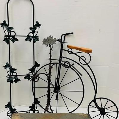 Whimsical Penny Farthing Bicycle, Ivy Trellis Metal Garden Art, and More