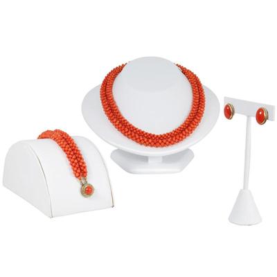 18k & vermeil coral suite necklace