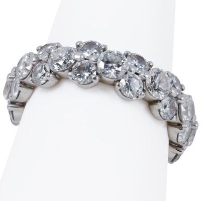 14k yellow diamond & white diamond band ring