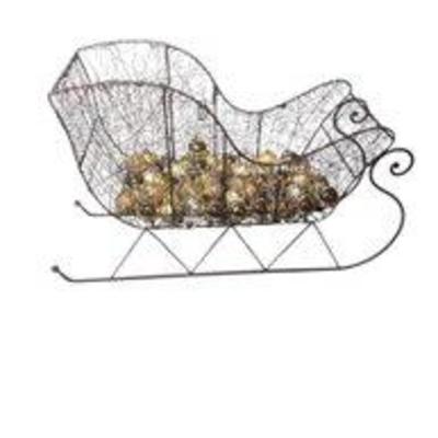 Large Metal Wire Christmas Sleigh