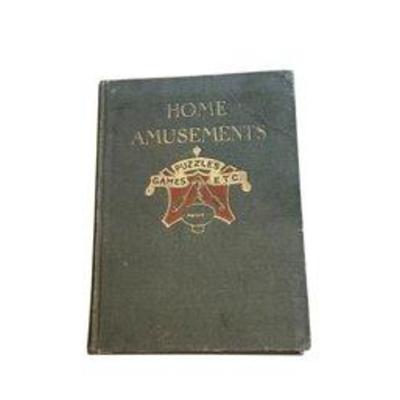 Antique Book Home Amusements Puzzles Games Etc By Henry Davenport 1916