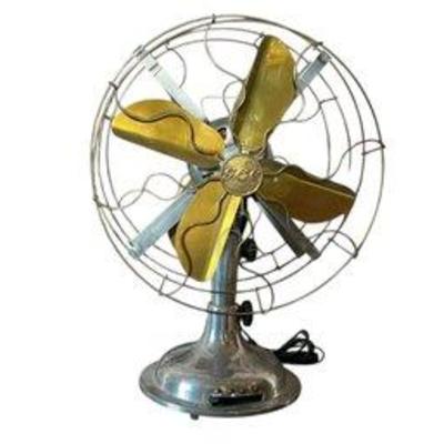 Vintage European Corded General Electric Double Fan