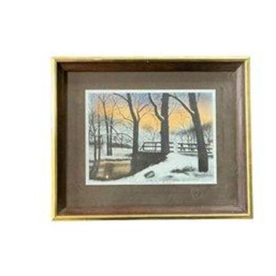 Vintage NY Artist Betty J Lambo Signed Art Of Peekskill Hollow Brook