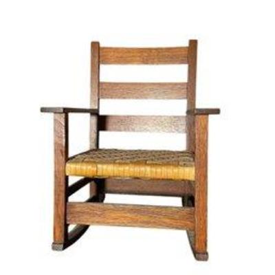Antique Oak Childs Rocker