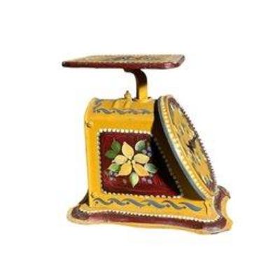 Antique Folk Painted Counter Scale