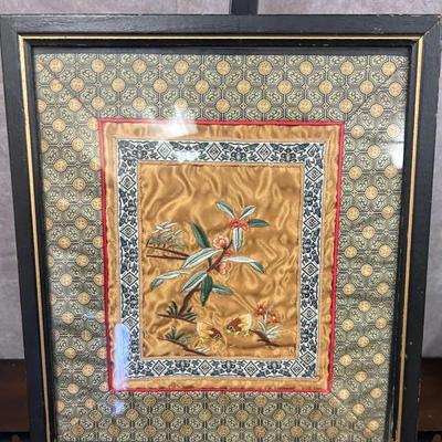 Framed Silk Embroidery 
