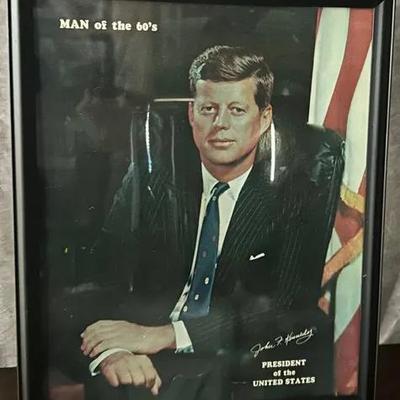 Framed Poster Of President John F. Kennedy 