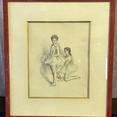 Gisbert Solar - Vintage Framed Young Dancers Print
