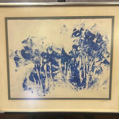 Framed Signed “Trees” by J. Mather