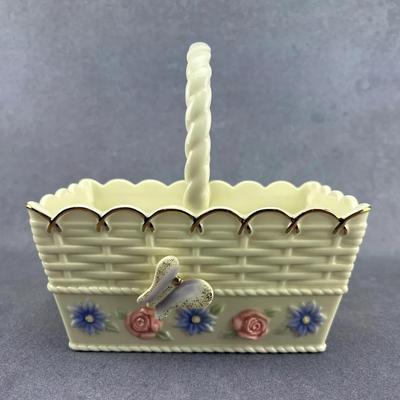 Lenox, Spring Garden, Butterfly Porcelain Basket