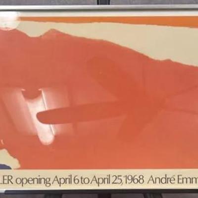 Large Framed Helen Frankenthaler Art Show Opening Poster (1968) 
