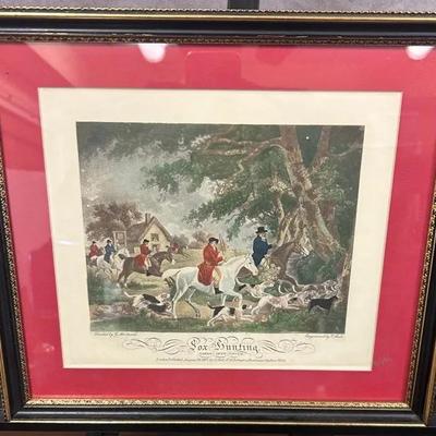 Framed Engraved (Fox Hunting  Going Into Cover” Painted By G. Morland 