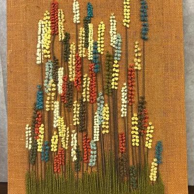 Knitted Large Floral Wall Art