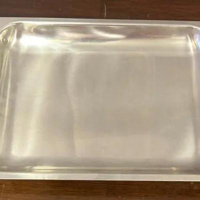 Teak Wood Stainless Steel Serving Tray