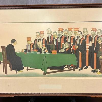 “Passing The Bar”, 32” Framed Lithograph 