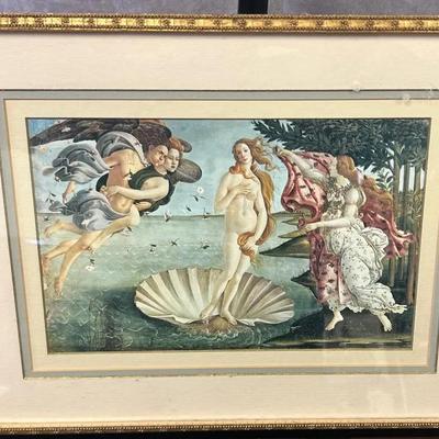 Framed Sandro Botticelli's “The Birth of Venus”