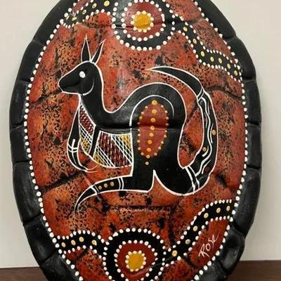 Australian Hand Painted Turtle Shell Shield
