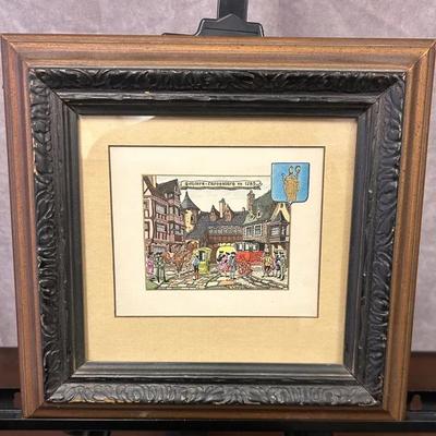 Framed Small Painting “Trades of Monaco” 