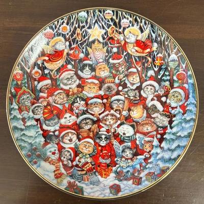 Franklin Mint “Santa Claws” Limited Edition Collectible Porcelain Plate