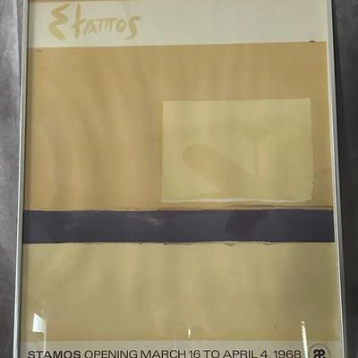 Large Framed Stamos Art Show Sign (1968)