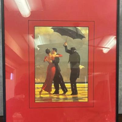 Framed Large Jack Vettriano, "The Singing Butler"