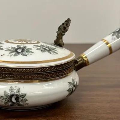 Porcelain Hand Painted Silent Butler Crumb Catcher