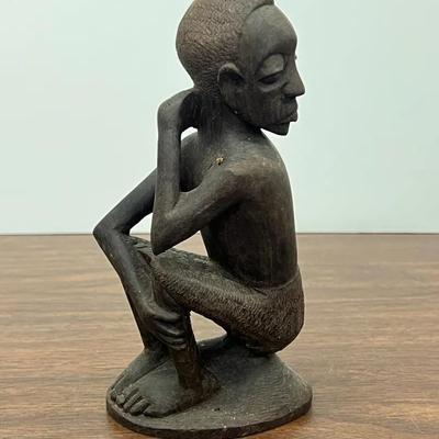 Vintage Hand-carved Wooden African Sculpture 