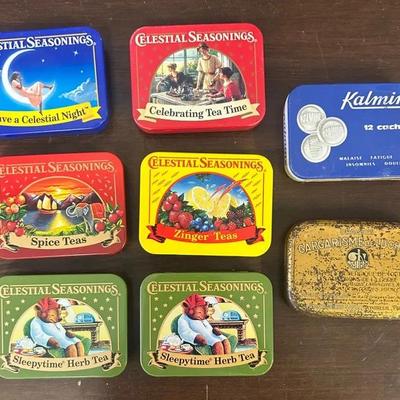 Vintage Celestial Seasonings "Celebrating Tea Time" Collectible Tins & Vintage Mint Tins 