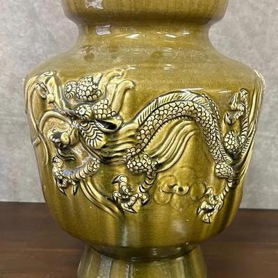 Large Chinese Ceramic Glazed Vase 