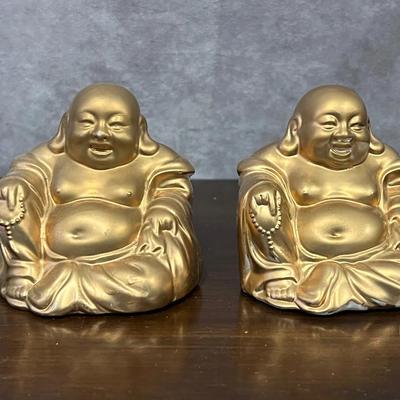 2 Chinese Buddhas Made In Macau