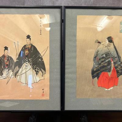 Pair Of Wall Art By Tsukioka Kōgyo
