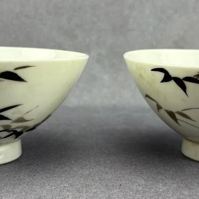 Japanese Vintage Porcelain Rice Bowls