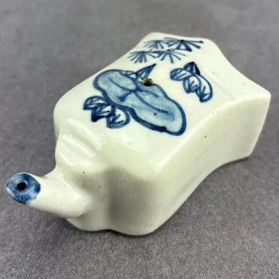 Japanese Vintage Blue & White Porcelain Water Dropper