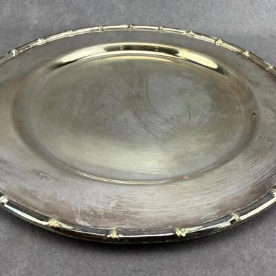 L.A.M.A. Firenze Bamboo-Style Silver Plate Platter
